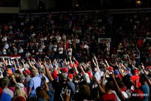 Trump rally salute