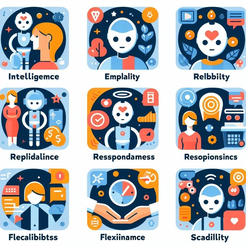ChatGPT values: weird icons with gibberish captions.